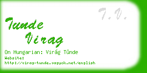 tunde virag business card