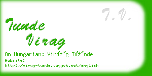 tunde virag business card